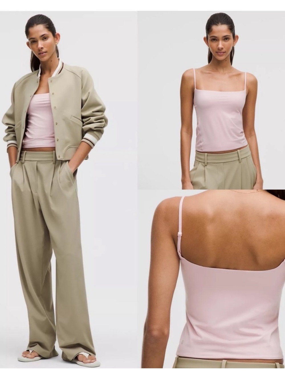 Lululemon Wundermost Ultra-Soft Nulu Spaghetti-Strap Adjustable Cami Pink Haze